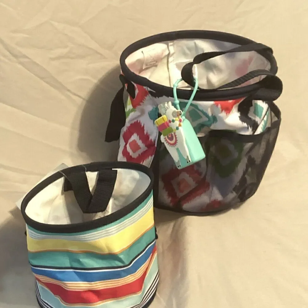 2-Thirty-One Oh Playful Multi-Color and ‎ Patterned Bins One 8x8, Second 6”x5”